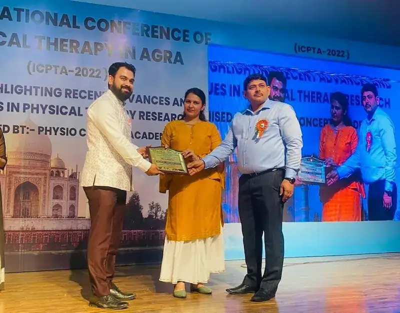 Outstanding Chiropractic Care Award presented to Dr. Jitendra Kumar Singh