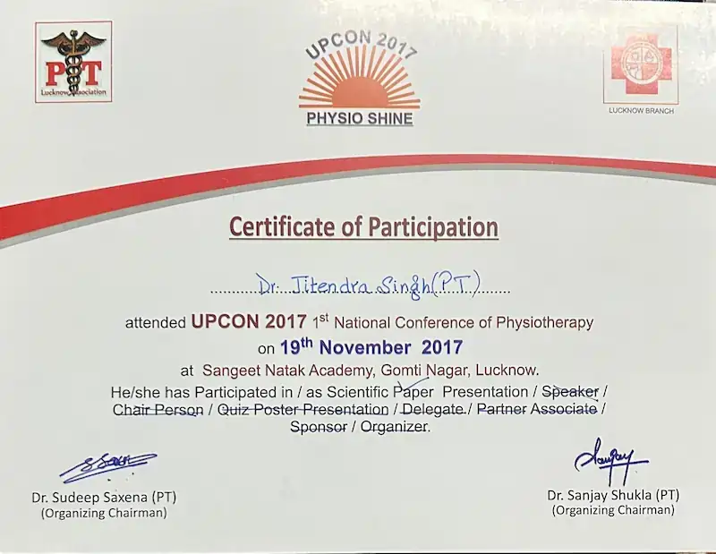 Dr. Jitendra Kumar Singh professional certificate 10