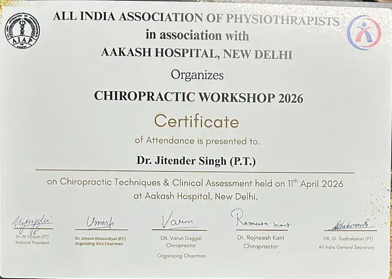 Dr. Jitendra Kumar Singh professional certificate 9